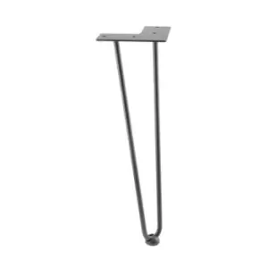 Image of GTV Harpin Metal Industrial Coffee Furniture Table Leg - Size 406mm, Pack of 2