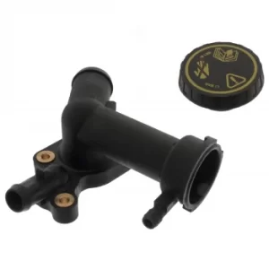Image of Thermostat housing with cap without gasket 47560 by Febi Bilstein