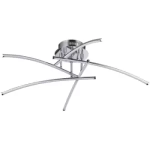 Image of Maytoni Pluto Modern Integrated LED Semi Flush Light Nickel 2700K