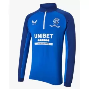 Image of Castore Rangers Quarter Zip Training Top 2021 2022 - Blue