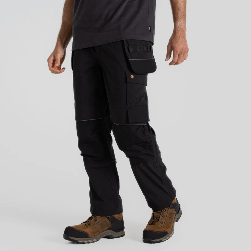 Image of Craghoppers Craghoppers Men Cawood Rugged Durable Stretch Trouser in Black Size: 30R Black 30R Male 5063019688619