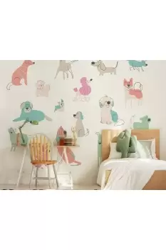 Image of Happy Dogs Wall Mural