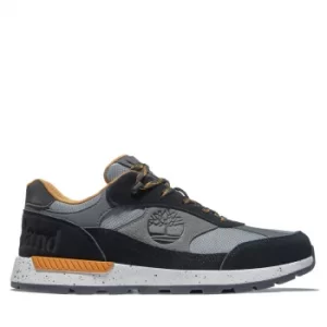 Image of Timberland Field Trekker Leather/fabric Low Hiker For Men In Black Grey, Size 10