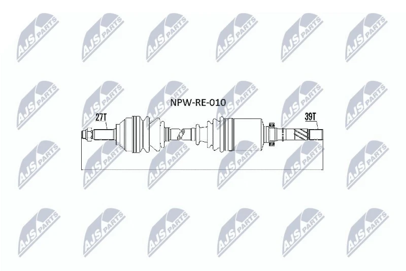 Image of NTY NPW-RE-010 Drive shaft Manual Transmission, Front Axle Right Drive Shaft (13)