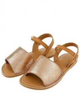 Image of Monsoon Girls Zeta Peeptoe Sandal - Rose Gold, Size 9 Younger
