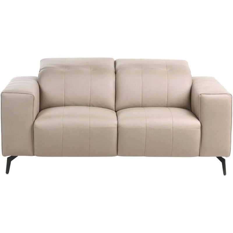 Image of Beliani Sofa 2 Seater Ommel Faux Leather Taupe