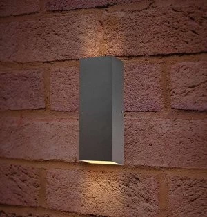 Image of Integral LED Wall Light 8W Pablo Warm White Dark Grey