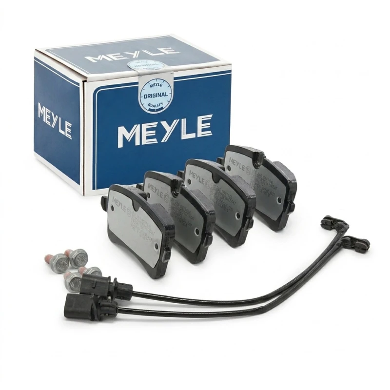 Image of MEYLE 025 246 0617/PD Brake pad set Rear Axle, incl. wear warning contact, MEYLE-PD Quality, with anti-squeak plate Brake Pad Set,disc brake (402)