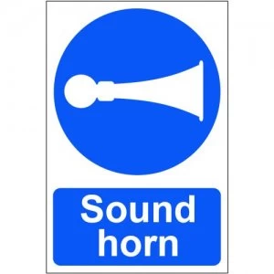 Image of Sound Horn Sign, Self Adhesive Rigid PVC