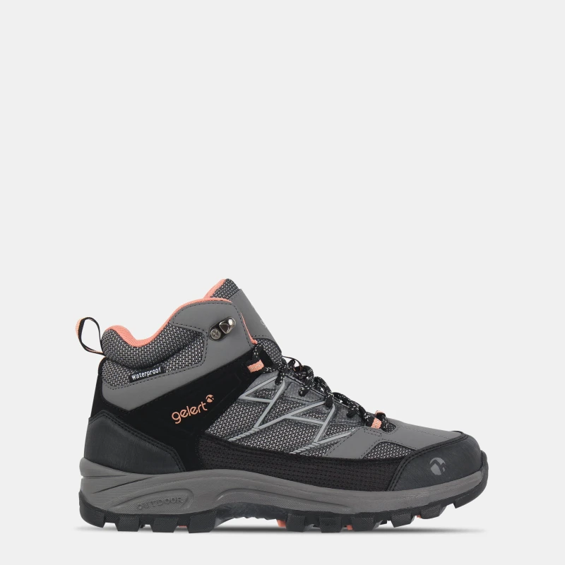 Image of Gelert Womens Knott Waterproof Synthetic Upper Waterproof Hiking Boots Charcoal/Black female 4 (37)