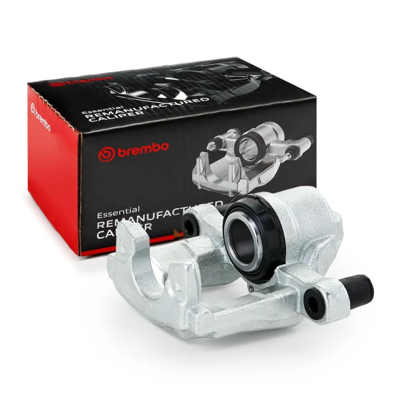 Image of BREMBO F 24 080 Brake caliper ESSENTIAL LINE Rear Axle Left Grey Cast Iron Brake Caliper (78)