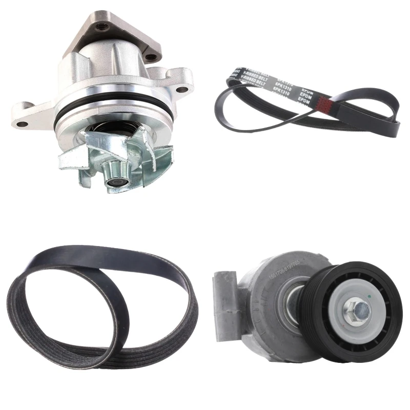 Image of RIDEX 4172P0129 Water Pump + V-Ribbed Belt Kit Water Pump + V-Ribbed Belt Kit (4172)