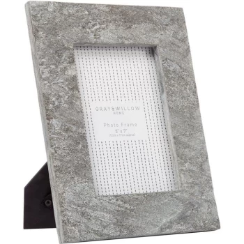 Image of Hotel Collection Silver Slate Frame 5x7 - Grey