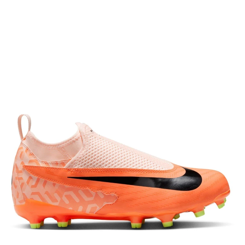 Image of Nike Phantom Academy GX Junior Firm Ground Football Boots Guava Ice/Black male 4 (36.5)