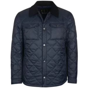 Image of Barbour Mens Shirt Quilted Jacket Navy Large