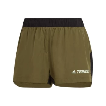 Image of adidas Terrex Trail Running Shorts Womens - Green