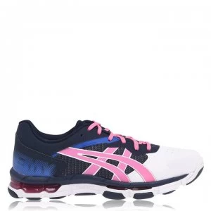 Image of Asics Netburner Academy 8 Netball Shoe - Blue/Red