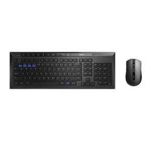 image of Rapoo 8200M Multi-mode Wireless Desktop Combo Set Black UK Layout