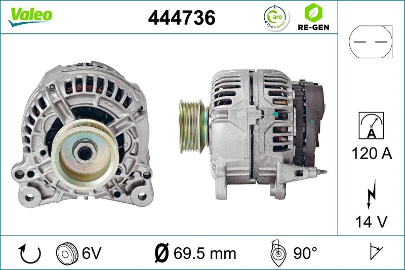 Image of Alternator VALEO 444736