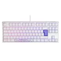 image of Ducky One 3 Classic TKL USB RGB Mechanical Gaming Keyboard Cherry Silent Red - Pure White UK Layout