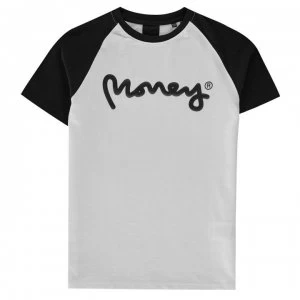 Money Raglan T Shirt - Black/White