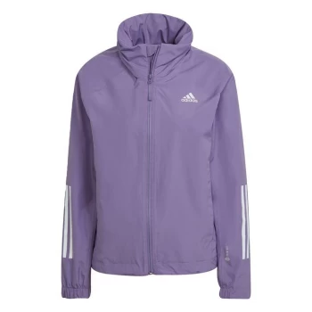 image of adidas BSC 3-Stripes RAIN. RDY Jacket Womens - Purple