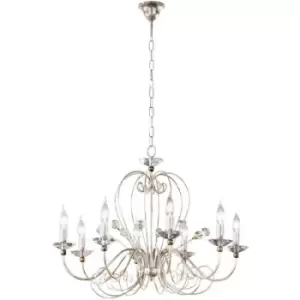 Image of Kolarz Lighting - Kolarz ROSSANA - Lifestyle Murano Glass 8 Arm Chandelier Lacquered Champagne, Gold, 8x E14