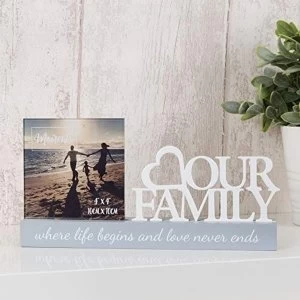 image of 4" x 4" - Celebrations Photo Frame - Family