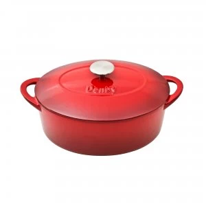 image of Denby Pomegranate Cast Iron 28Cm Oval Casserole