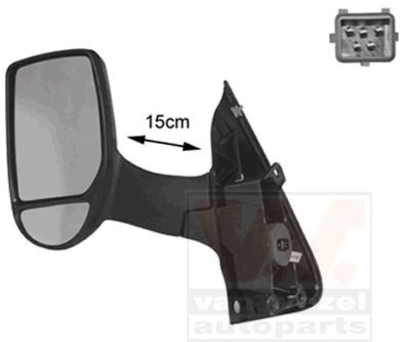 Image of VAN WEZEL Wing mirror VAN WEZEL 1898817