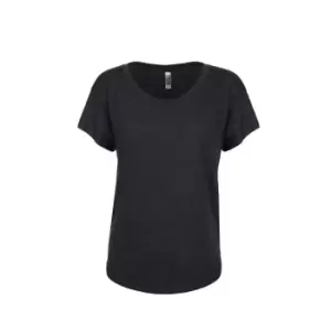 Image of Next Level Womens/Ladies Tri-Blend Dolman T-Shirt (XXL) (Vintage Black)