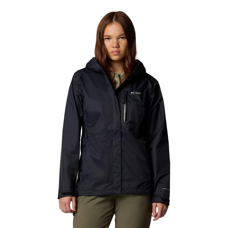 Image of Columbia Pouring Adventure Rain Jacket Black Women M;L