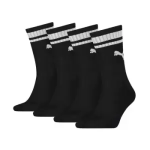 Image of Puma 4 Pack Heritage Crew Socks - Black