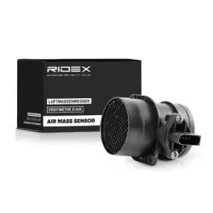 Image of RIDEX Mass air flow sensor 3926A0127 Air mass sensor,MAF sensor VW,AUDI,OPEL,Golf IV Schragheck (1J1)