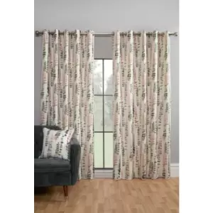 Image of Santa Maria Pencil Pleat Curtain Pair Flamingo 66x90 - Pink - Sundour