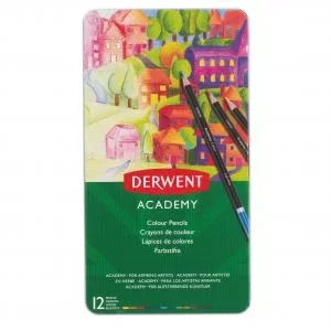 image of DERWENT ACADEMY COLOUR 12 TIN