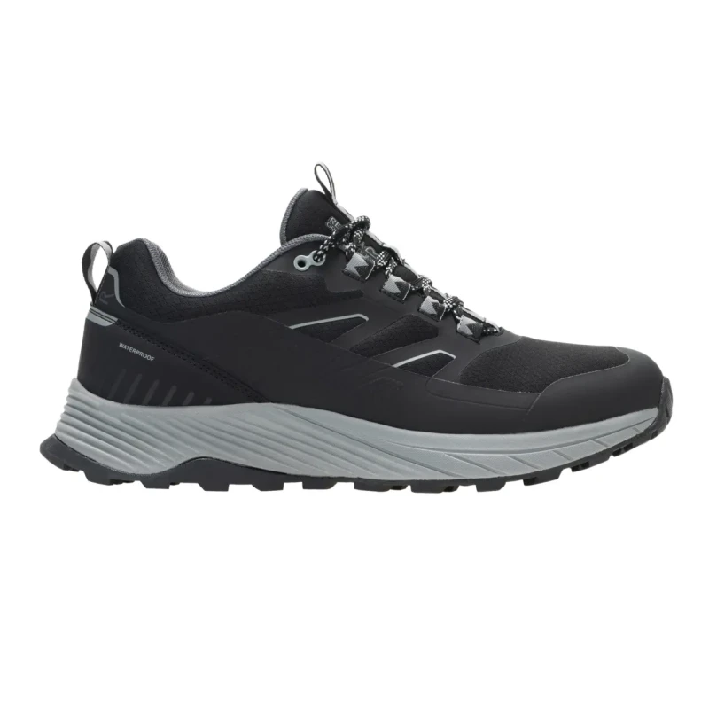 Image of Regatta Mens Ravika Waterproof Isotex Trainers - BlkDkSteel Male 6