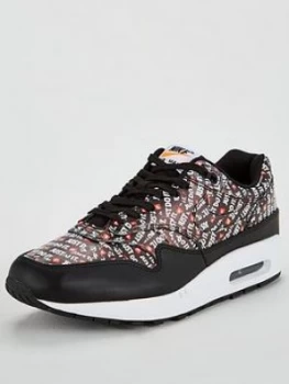 Image of Nike Air Max 1 Premium Black White Orange Size 10 Men