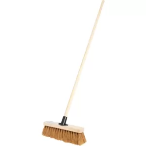 image of 12" Soft Coco Broom with 48" Wooden Handle