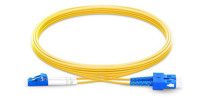 Image of Origin Storage LC-SC OS2 Fibre Optic Cable Singlemode Duplex - Yellow
