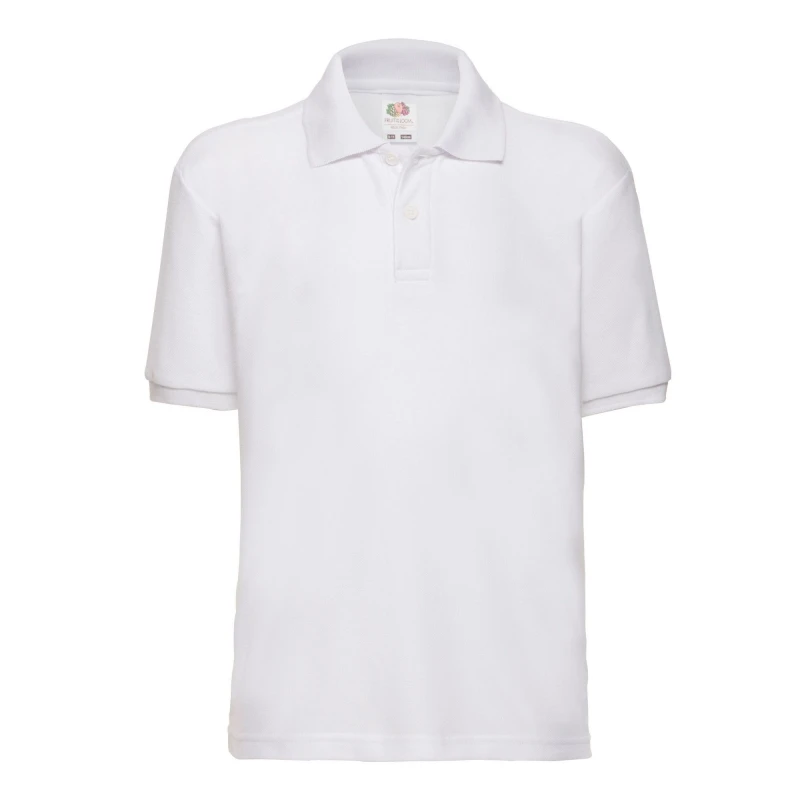 Image of Fruit Of The Loom 65 35 Pique Polo Shirt White unisex
