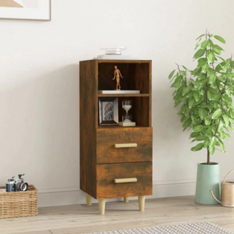 Image of VIDAXL Sideboard Smoked Oak 34.5x34x90cm Engineered Wood vidaXL 8720287085393