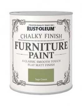 Image of Rust-Oleum Rust-Oleum Chalky Finish Furniture Paint Sage Green 750Ml