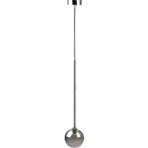 image of Zumaline Luna Globe Pendant Ceiling Light, Chrome, 1x G9