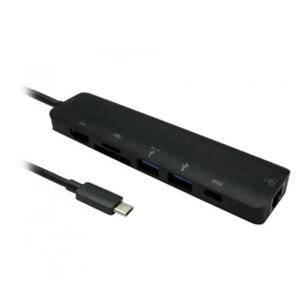 Image of Cables Direct Cables Direct NLUSB3C-7PHUB. Host interface: USB 3.2 Gen 1 (3.1 Gen 1) Type-C USB Power Delivery up to: 100 W. Product colour: Black Com