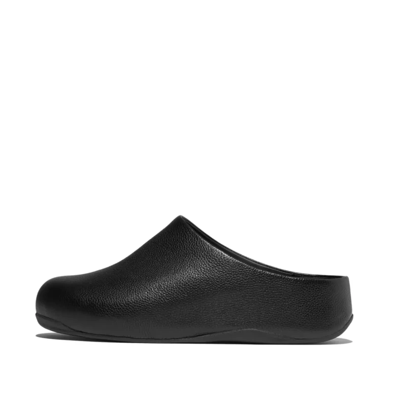 Image of FitFlop Womens leather clogs FitFlop Shuv Noir Female 39