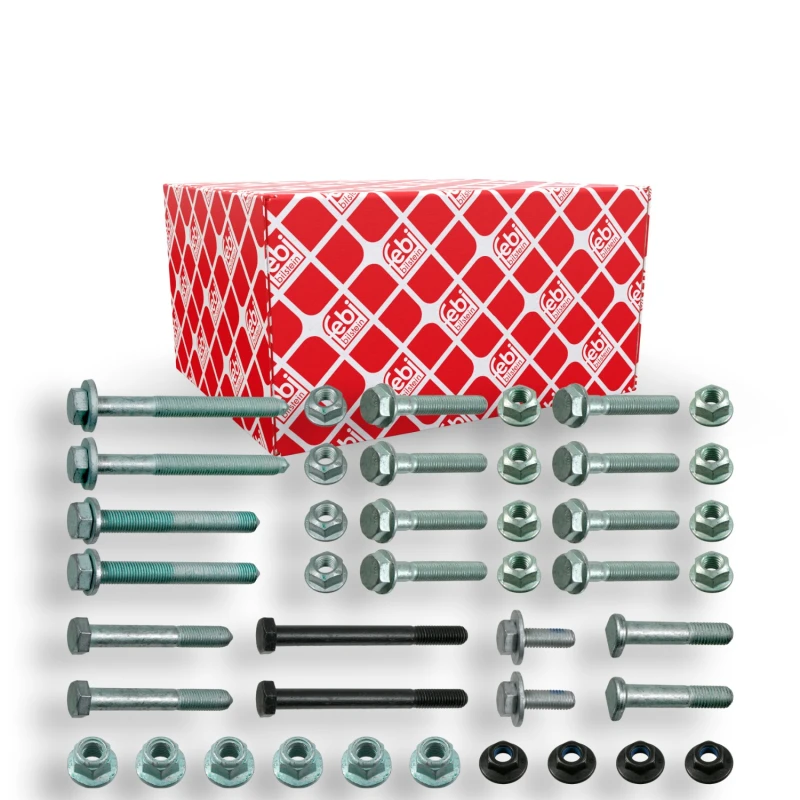 Image of FEBI BILSTEIN 21498 Mounting Kit, control lever Front Axle Right Mounting Kit,control lever (1597)