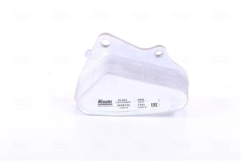 Image of NISSENS 91202 Oil Cooler without gaskets/seals, without filter Aluminium Oil Cooler,engine oil (469)