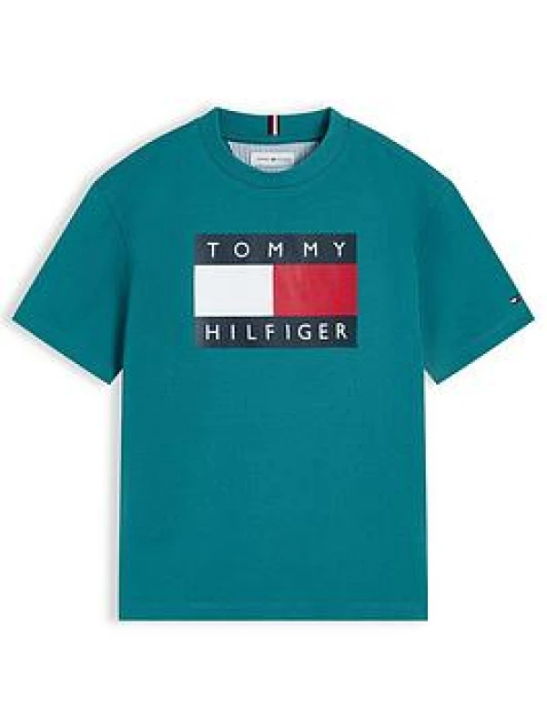 Image of Tommy Hilfiger Kids T-Shirt Regular Fit T-Shirts 4Y Green 59443715135