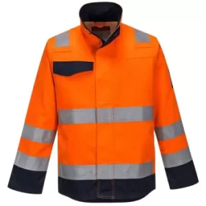 Image of Portwest MV35ONRXL - sz XL Modaflame RIS Orange/Navy Jacket - Orange/Navy - Orange/Navy
